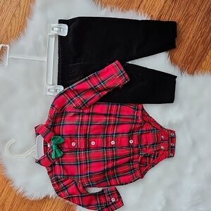 Baby boy Christmas holidays outfit,  6M